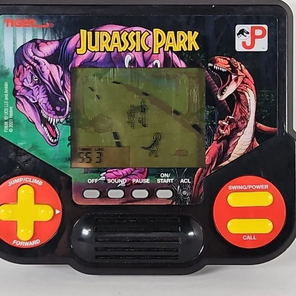 2021 Jurassic Park Handheld Video Game Tim Lex Dr Alan Grant Electronic LCD